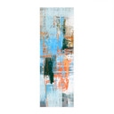 Stoffbild Abstraktes Farbspiel blau orange - Cheney - Panorama