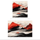 Papier peint photo Treechild - Red Mountains in Japan
