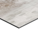Wanddecoratie bos bij meer in beige mist - Ms Tiff - Alu-Dibond