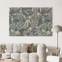 Billede af kolibri i en tropisk skov - Bloomery Decor – print på aluminium (Alu-Dibond)