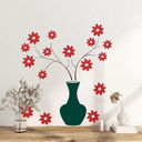 Wallsticker Blomster sæt 4