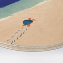 Tableau sur bois Petite tortue au bord de la mer - Rivers - Rond