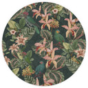 Fototapeta Jungle with Parrots - Bloomery Decor - Okrągła - Samoprzylepna / nietkana