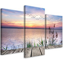 3 stykke lærredstryk, Sunset Jetty Lake