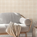 Behang geruit PVC-vrij - landhuis behang vlies van A.S. Création beige natuur 386643