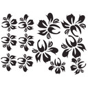 Wallsticker Blomster sæt 17