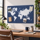 Decoración de pared de fieltro Mapa del mundo | Decoración de pared, paneles acústicos y aislamiento acústico