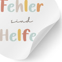 Rundes Wandtattoo - Kraftsatz 'Fehler sind Helfer' fürs Kinderzimmer