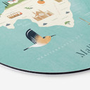 Vægcirkel Rivers - Mallorca – print på aluminium (Alu-Dibond)