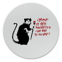 Tableau sur alu-Dibond rond Banksy - Out of bed