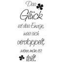 Wandtattoo Glück ist das Einzige... 1