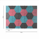 Papier peint à motifs graphiques Hexago1 gris rose - Papier peint intissé Designwalls 2 - 2,55 x 3,5