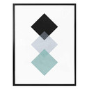 Plakat Nouveauprints - Kwadraty aqua