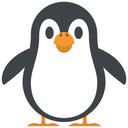 Muursticker Emoji Pinguin