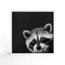 Billede af træ til at sætte op - Graves - Racoon - 15x15 cm