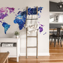 Wallsticker - Verdenskort Galakse