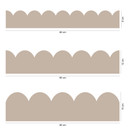 Wallsticker bølgebort taupe
