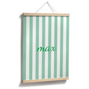 Poster personnalisable rayures vertes
