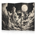 Paravent, Raumteiler freistehend, Trennwand - The Moon and Stars Singing Amongst Great Clouds, 5-tei