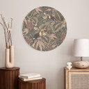 Billede Toucan i en tropisk skov - Bloomery Decor - rund – print på aluminium (Alu-Dibond)