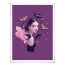 Plakat Korenkova - Boho Girl 1 fioletowy