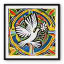 Plakat Kolorowy Gołąb Pokoju - Inspirowany Matisse'em - Zamart - Kwadrat