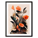 Plakat koralowe czerwone maki - Treechild
