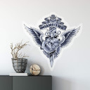 Sticker mural - Miami Ink - Coeur et poignard