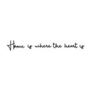 Drewniane litery z płyty MDF Home is where the heart is (6 sztuk)