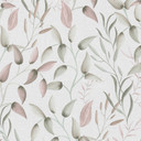 Papel pintado Floral hojas acuarela - Papel no tejido rosa verde beige - Papel pintado vegetal