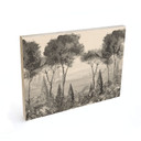Houten Wanddecoratie Idyllisch plantenlandschap - Ms Tiff