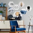 Hexagon - Alu-Dibond - Frederiksson - Waves