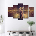 5 stykke lærredsprint, Buddha Brown Feng Shui
