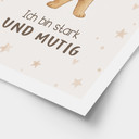 Kinder-Poster 'Ich bin stark und mutig' mit Löwe