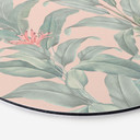 Billede Urban Jungle Tropical Leaves Pink - Bloomery Decor - rund – print på aluminium (Alu-Dibond)