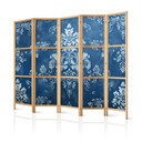 Japanischer Paravent, Raumteiler freistehend, Trennwand - Retro Ornament -  Decorative Motif in Worn