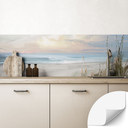 Autoadhesivo Panel de Cocina Playa Tranquila en Colores Pastel - Cheney