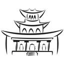 Sticker mural - Temple chinois