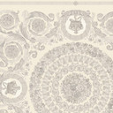 Tapeta z włókniny Versace Heritage Baroque Medallion Floral White Grey luksusowa elegancja