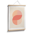 Plakat Geometryczne kształty w kolorze pomarańczowo-różowym - 1X Studio