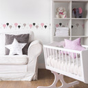A.S. Création Lovely Kids Frise autocollante enfant - Rosé, Gris