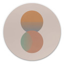 Tableau sur alu-Dibond rond Orara Studio - Soleil et lune