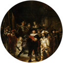 Rembrandt - Straż nocna - Fototapeta okrągła - tapeta flizelinowa/tapeta flizelinowa samoprzylepna