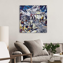 Tableau sur verre Zamart - Kandinsky rencontre Berlin bleu ciel