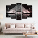 Lærredstryk 5 styk, Louvre Paris Frankrig