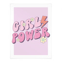 Typografia Plakat Girl Power Retro Napis Fioletowy