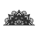 MDF - Dekoracja drewniana - Mandala Floral Half