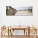 Canvasbillede, strand efter solnedgang