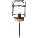 Wandleuchte Inga, braun, 29 x 19 cm, Holz Wandlampe