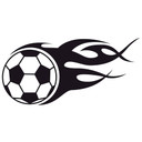 Wallsticker Flamme fodbold